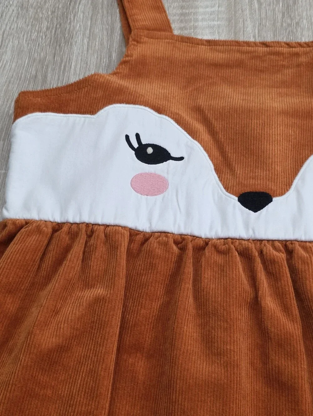Gymboree Girls' Fox Corduroy Pinafore Overall Jumper Dress Size 12 NEW with Tags
